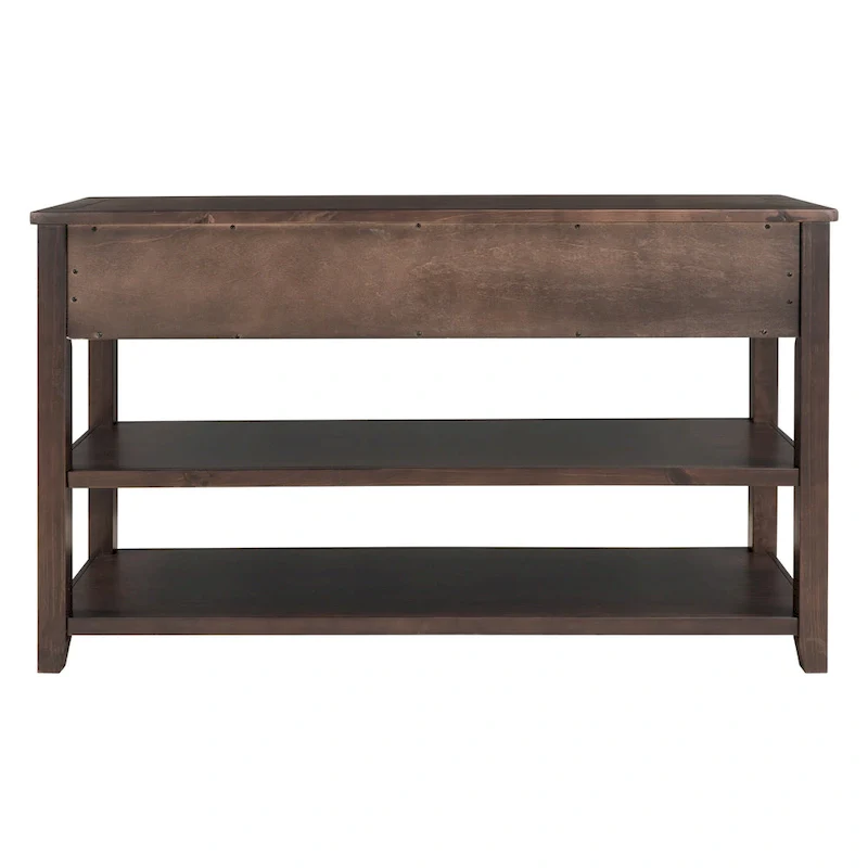 Retro Design Console Table with Two Open Shelves