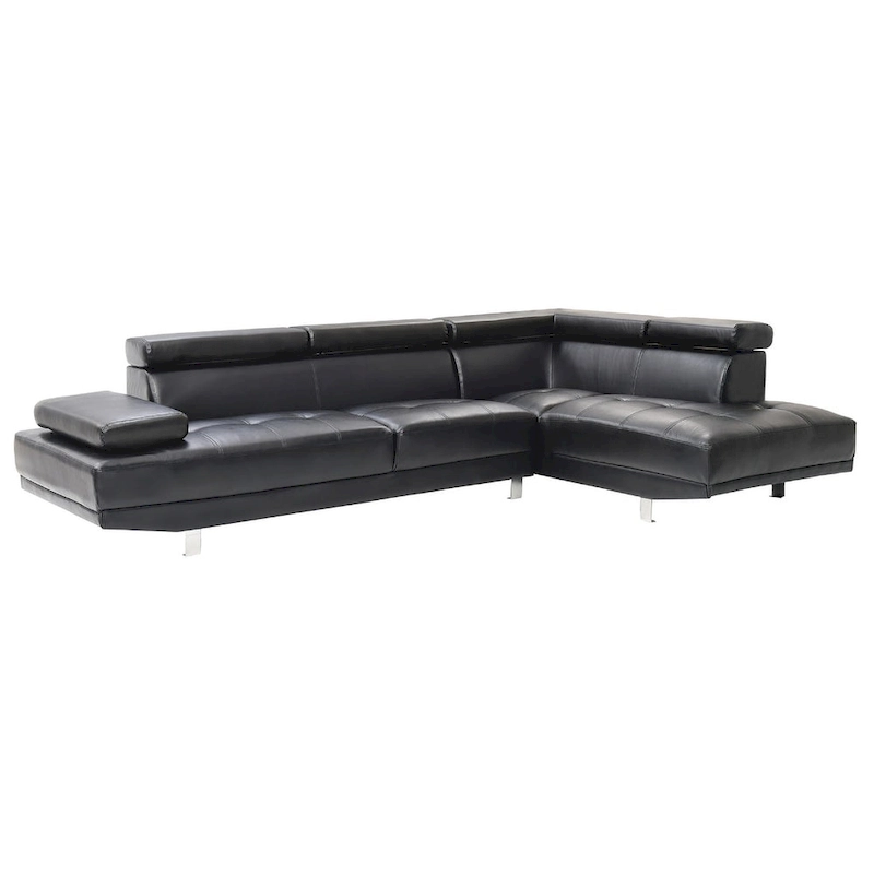 Riveredge 109 in. W 2-piece Faux Leather L Shape Sectional Sofa - 76L x 109W x 28H