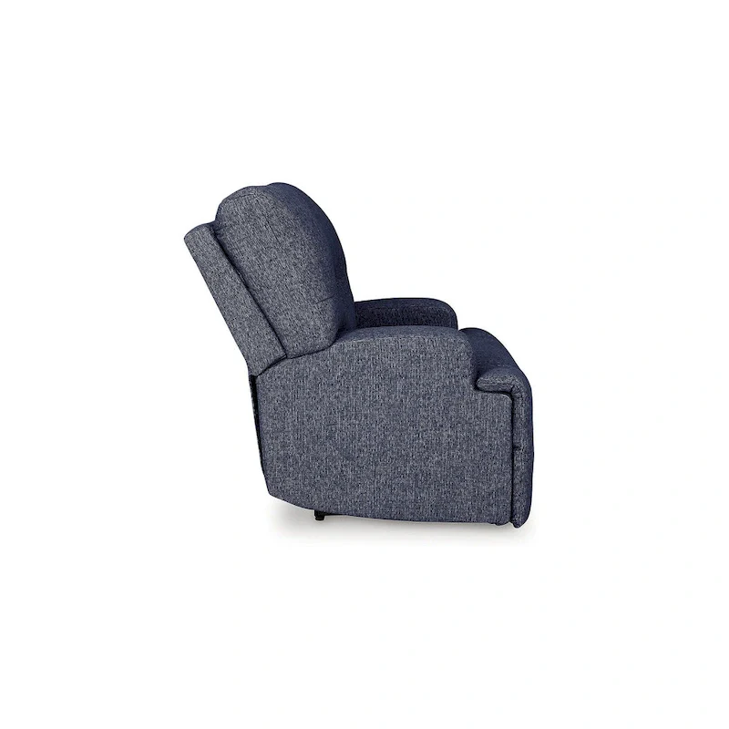 Wide Seat Power Recliner – Gray / Blue, Single