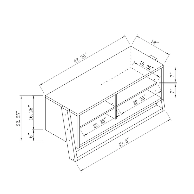 Isabelle Mid-century Modern 4-Shelf TV Console by Furniture of America