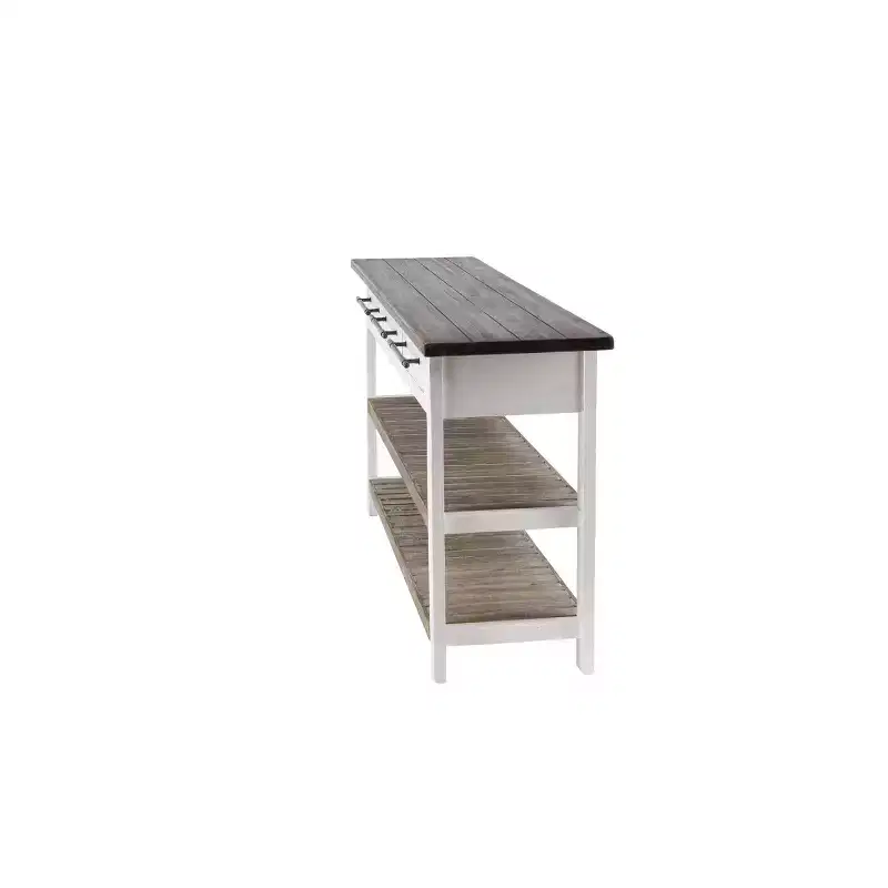 Farmhouse Wood Rectangle Console Table White - Olivia & May