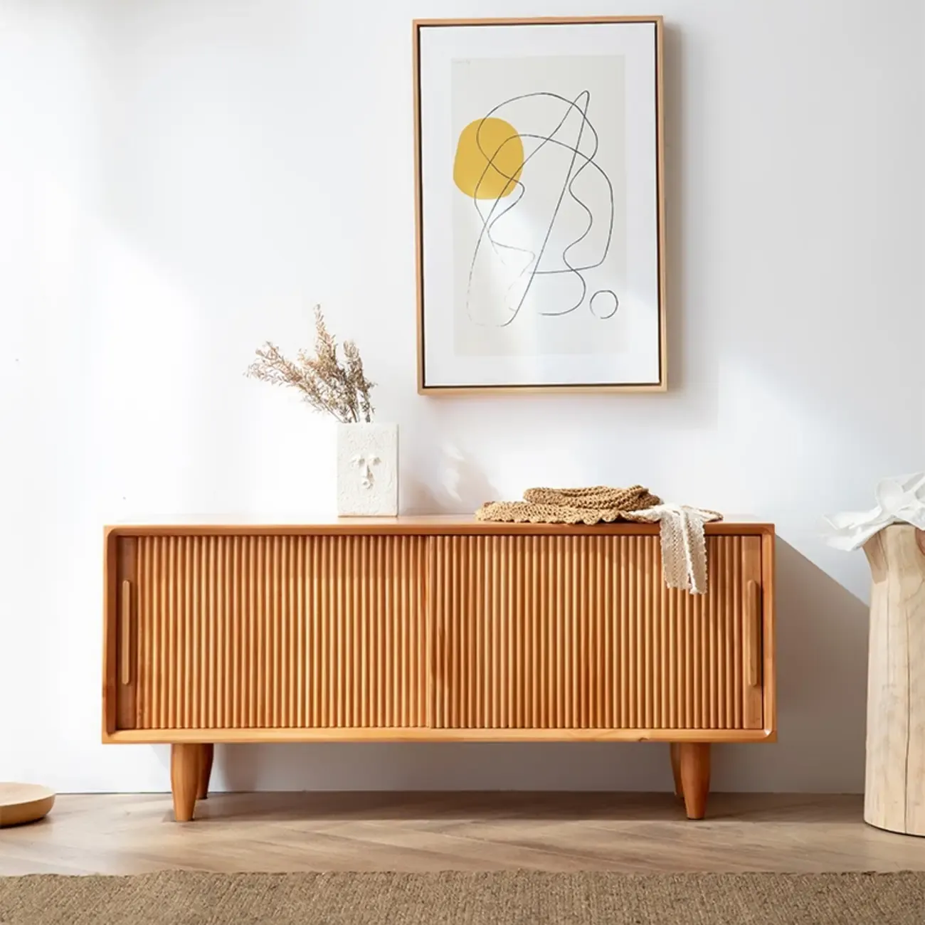 Modern Solid Wood 2 Tier Shoe Storage Bench