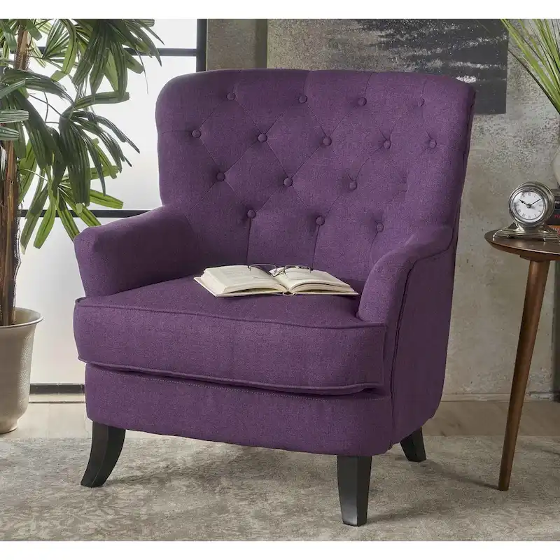 Anikki Tufted Fabric Club Chair by Christopher Knight Home