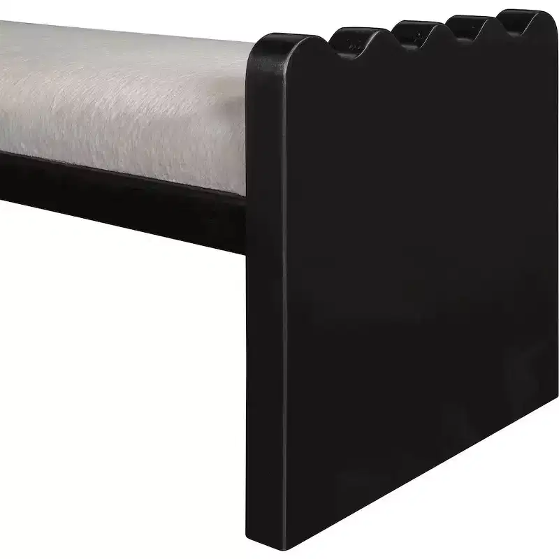 Meridian Furniture,Sonia Velour Fur Fabric Bench