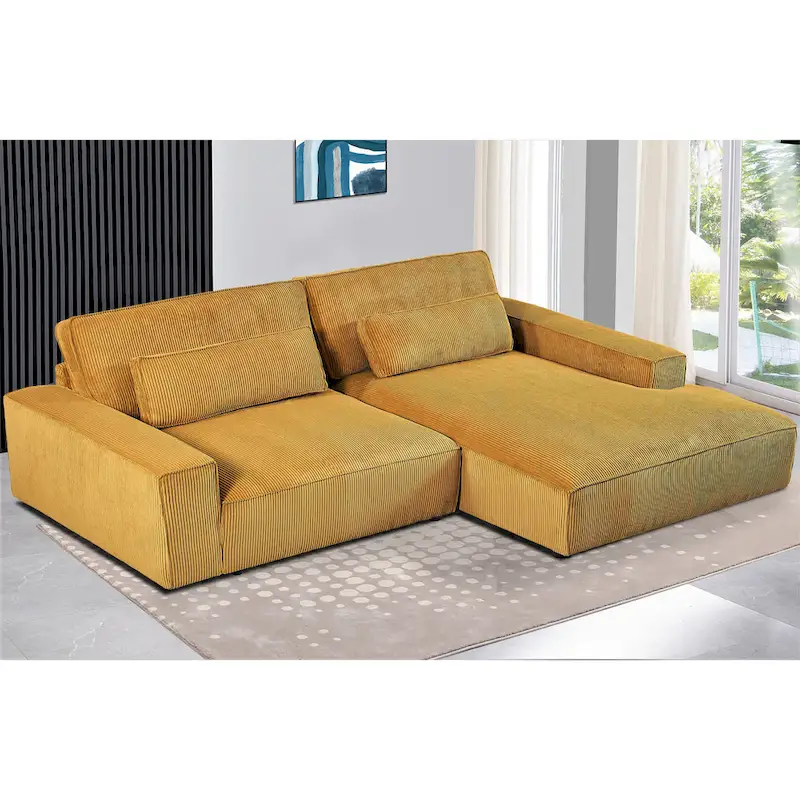 105.52-Inch Ultra-Wide Luxury Modular Sofa with Solid Wood Frame