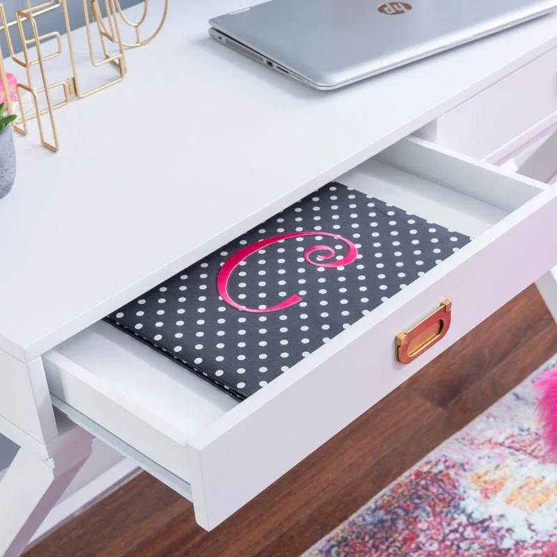 Poppy White X-base Writing Desk