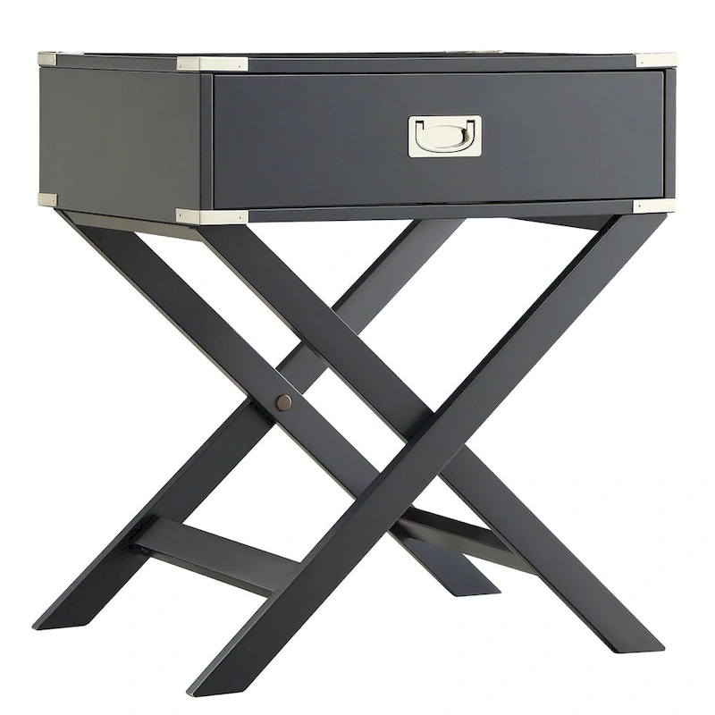 Kenton X Base Wood Accent Campaign Table by iNSPIRE Q Bold