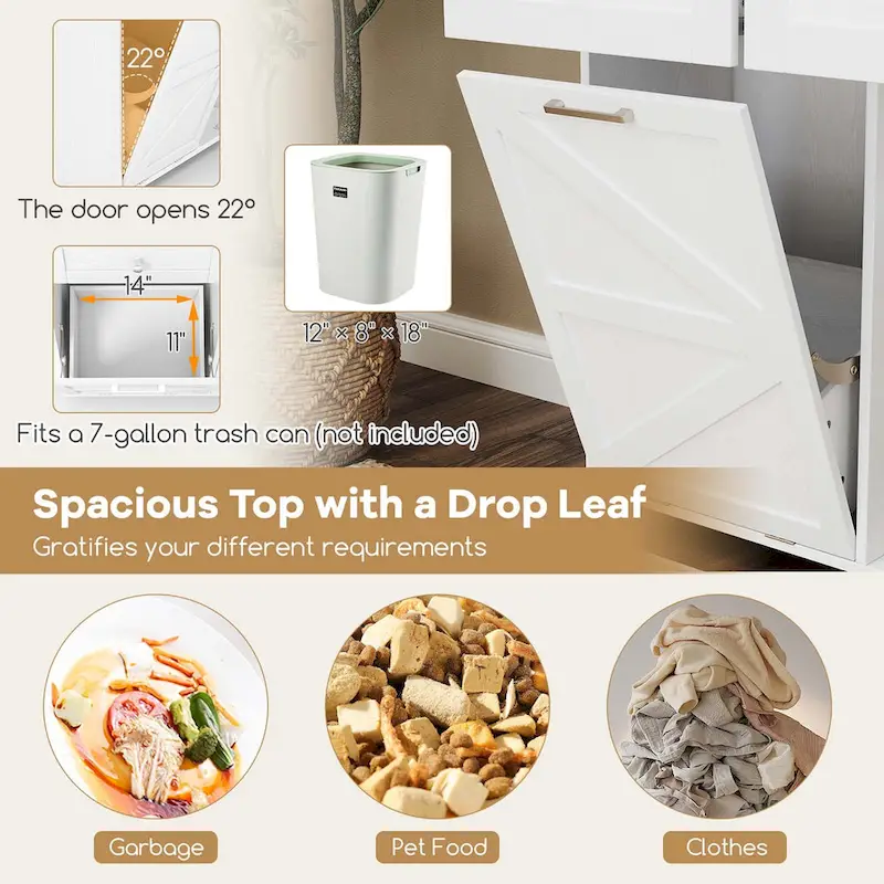 Costway Rolling Kitchen Island Kitchen Island Cart with Drop Leaf - See Details