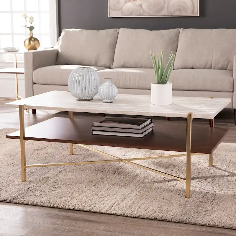 SEI Furniture Aldea Rectangular Coffee Table w/ Storage