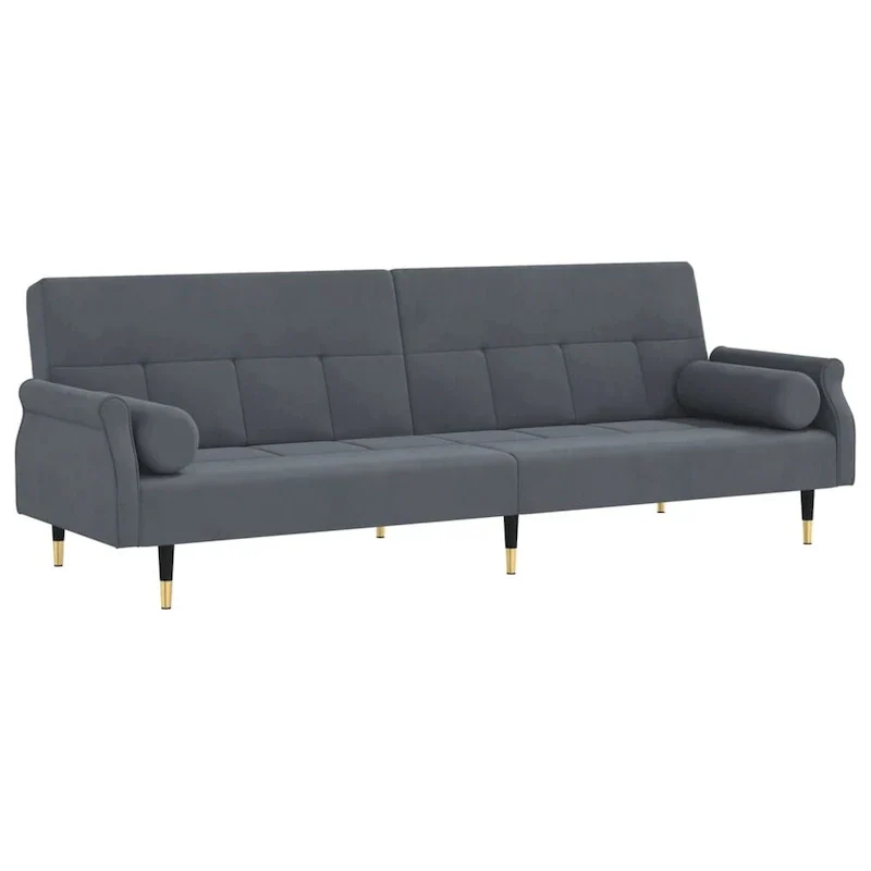 Velvet Sofa Bed Loveseat with Cushions – 85 x 35 x 27.6