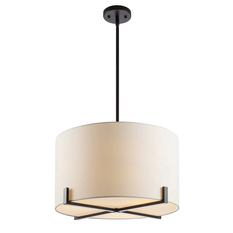 SAFAVIEH Lighting Azra Pendant - 20  x 20  x 11  - Oil Rubbed Bronze - 20Wx20Dx47H