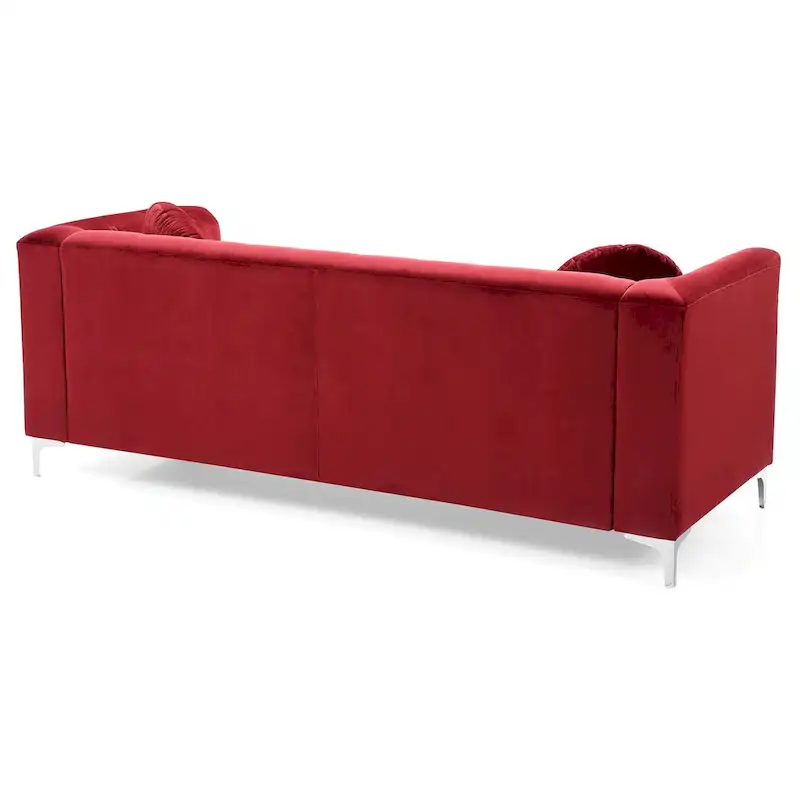 Pompano Velvet Button Tufted Sofa