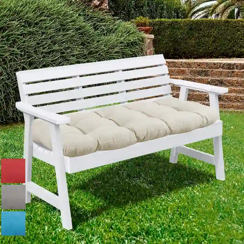 Sweet Home Collection 44 x 19 Tufted Outdoor Loveseat Cushion