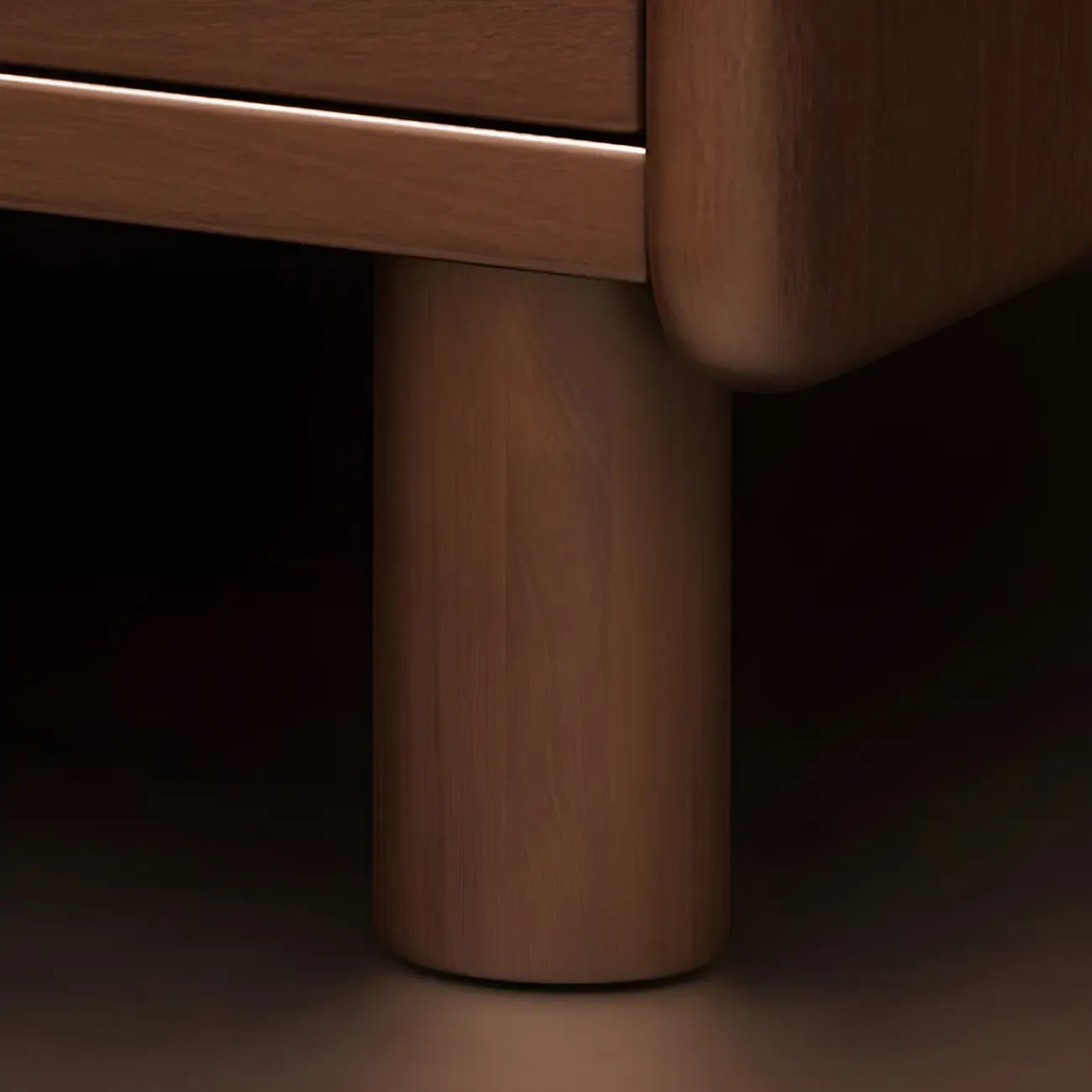 Narrow Versatile 2 Drawers Solid Wood White Nightstand