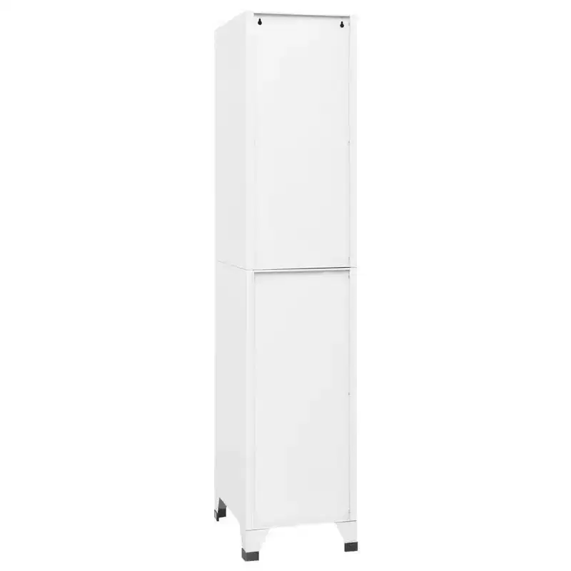vidaXL Locker Cabinet White Steel 70.9 in height Locker Cabinet