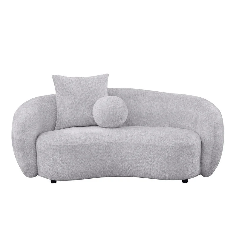 Best Quality 2pc Teddy Fabric Sofa & Loveseat