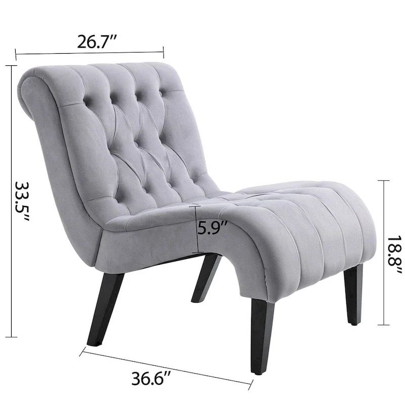 AVAWING Set of 2 Armless Accent Upholstered Lounge Chair