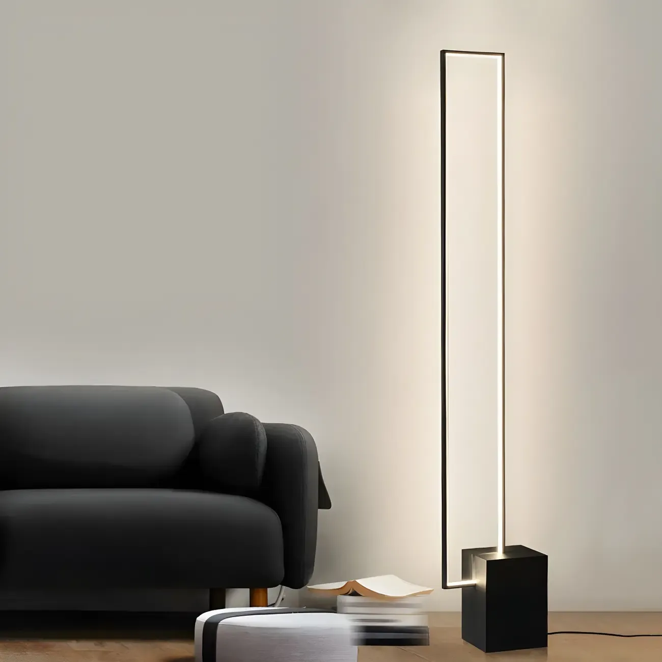 Rectangle LED Floor Lamp with RGB Dimming for Living Room