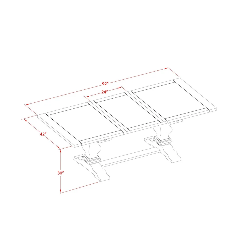 Dining Table Set- a Rectangle Dinner Table and Light Tan Linen Fabric Chairs, (Pieces Option)
