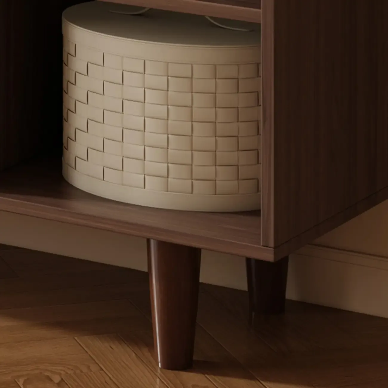 Wide 7-Shelf Modern Wooden Nut-Brown Open Bookcase