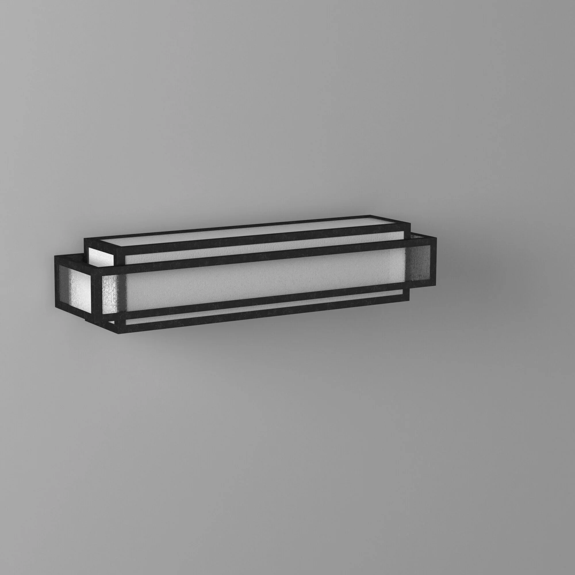 Lavery Camden Square Aged Charcoal & Seeded Glass 3 Light Bath Bar