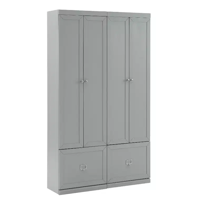 2pc Harper Entryway Set with 2 Pantry Closets Gray - Crosley