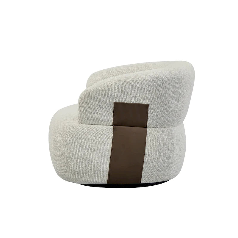 33W 360 Swivel Modern Barrel Chair Accent Chair Set of 2