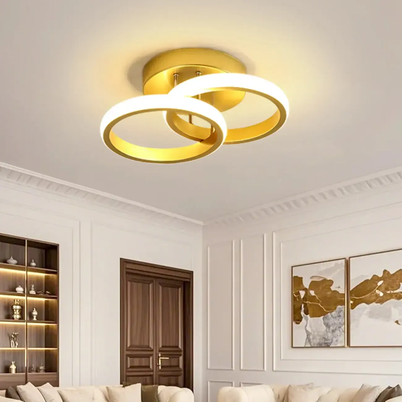 Modern Mini LED Semi Flush Ceiling Light for Living Room