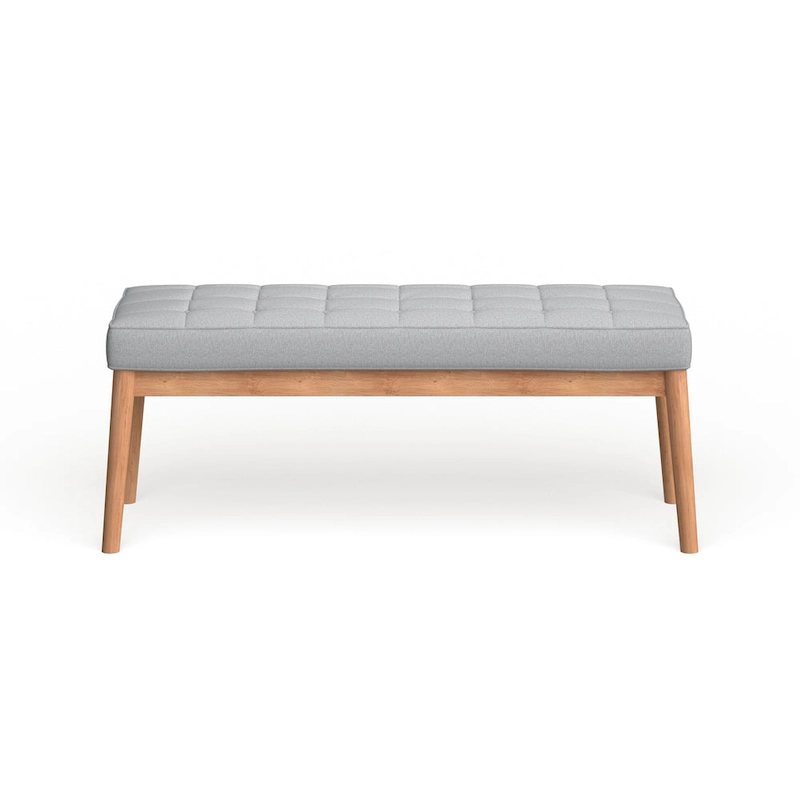 Saxon Mid-century Tufted Fabric Ottoman Bench by Christopher Knight Home - 43.00 L x 15.75 W x 17.00 H