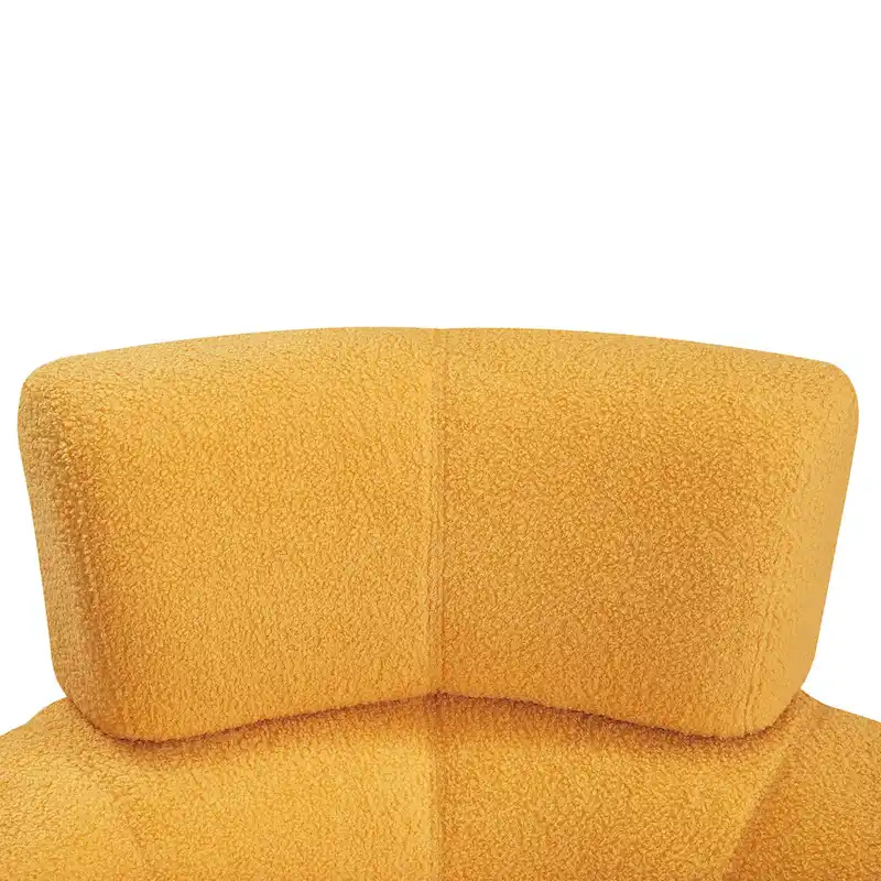 Polyester Barrel Swivel Chair with 360 Rotation, and Adjustable Headrest & Berber Fleece Upholstery - 320lb Capacity