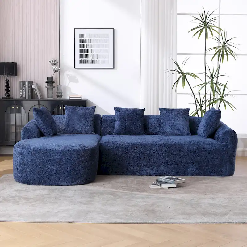 99.21W L-Shape Boucle Sofa 3 Seater