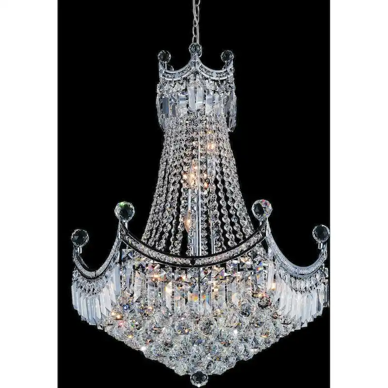 Giuseppe Lighting 8421P24C 11 Light Chandelier Amanda Chrome - Exact Size