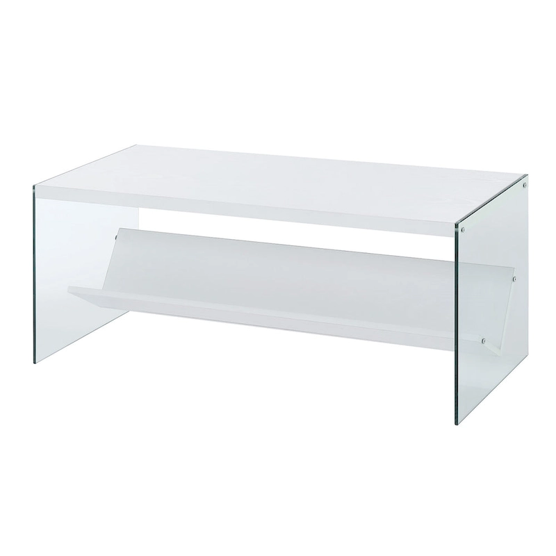 Convenience Concepts SoHo Glass Coffee Table with Shelf