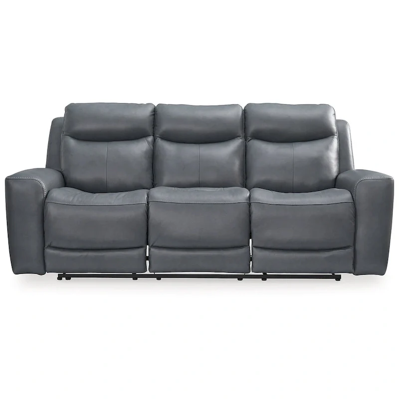 Signature Design by Ashley Mindanao Steel Power Reclining Sofa - 89W x 42D x 43H