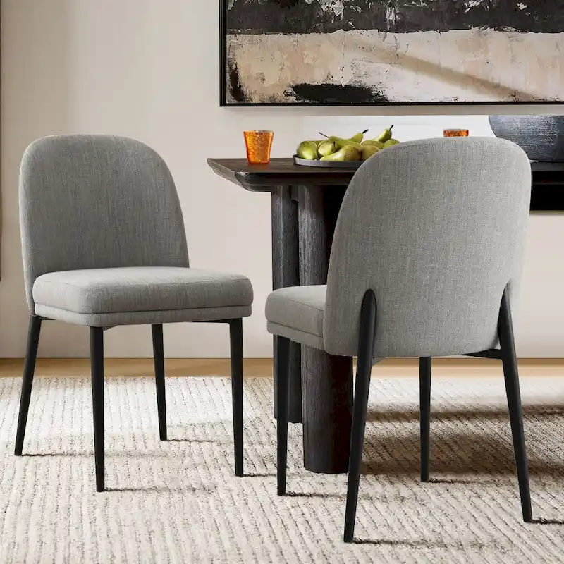 Linen Upholstered Dining Chair(Set of 2)