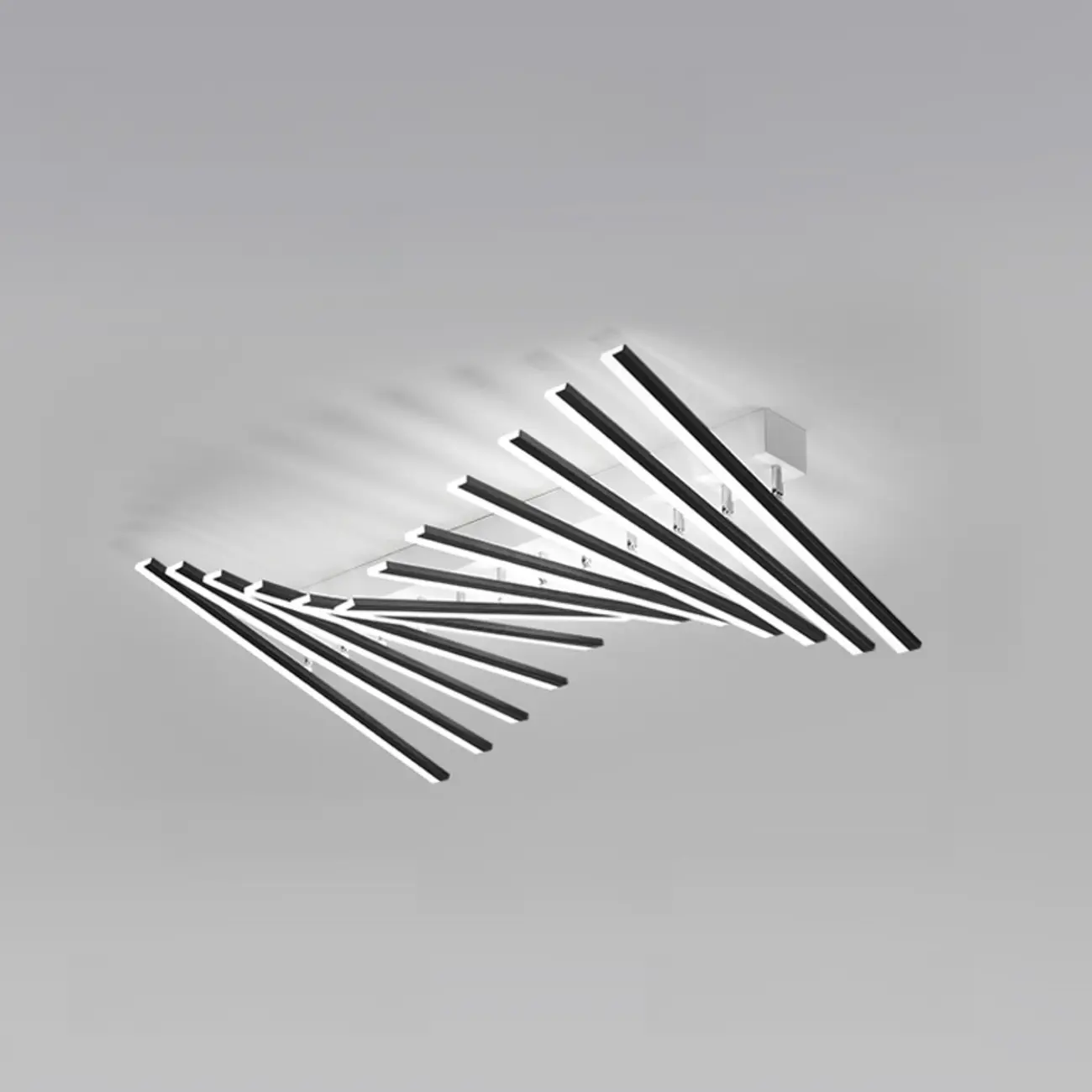 Geometric LED Semi Flush Ceiling Light with Acrylic Shade