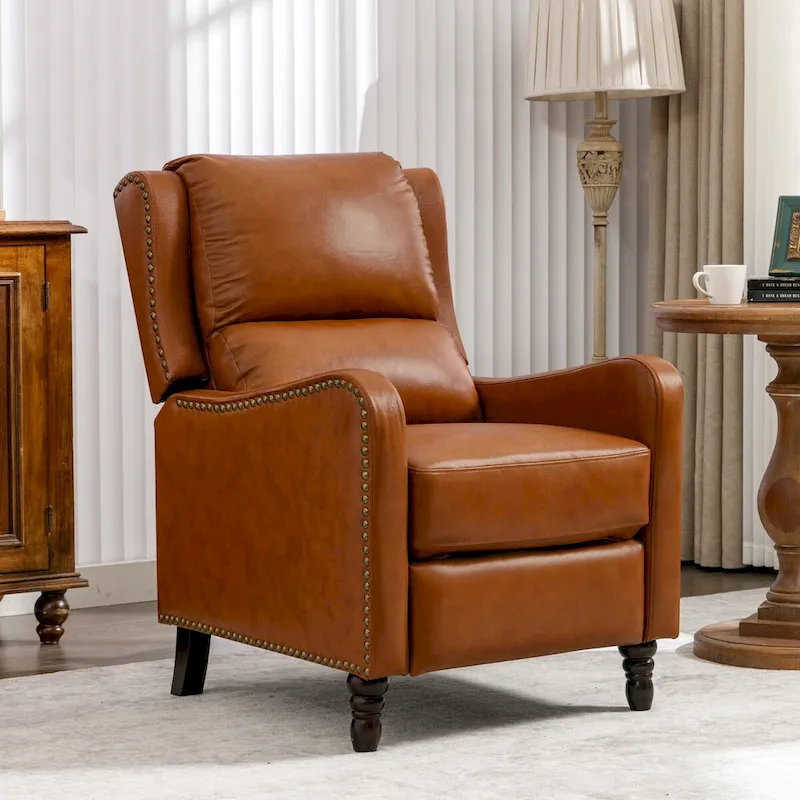 Genuine Leather Recliner Chair Comfortable Chairs for Living Room