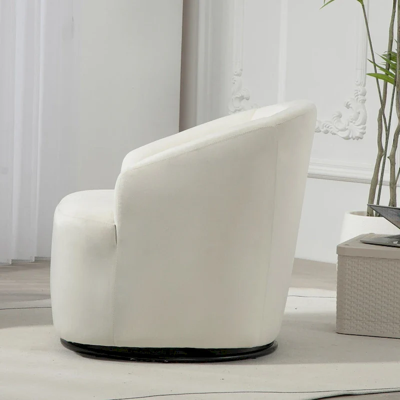 Modern Velvet Upholstered Swivel Accent Chair