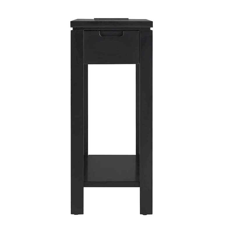 Leick Home Charging Cade Wood Side Table with Drawer