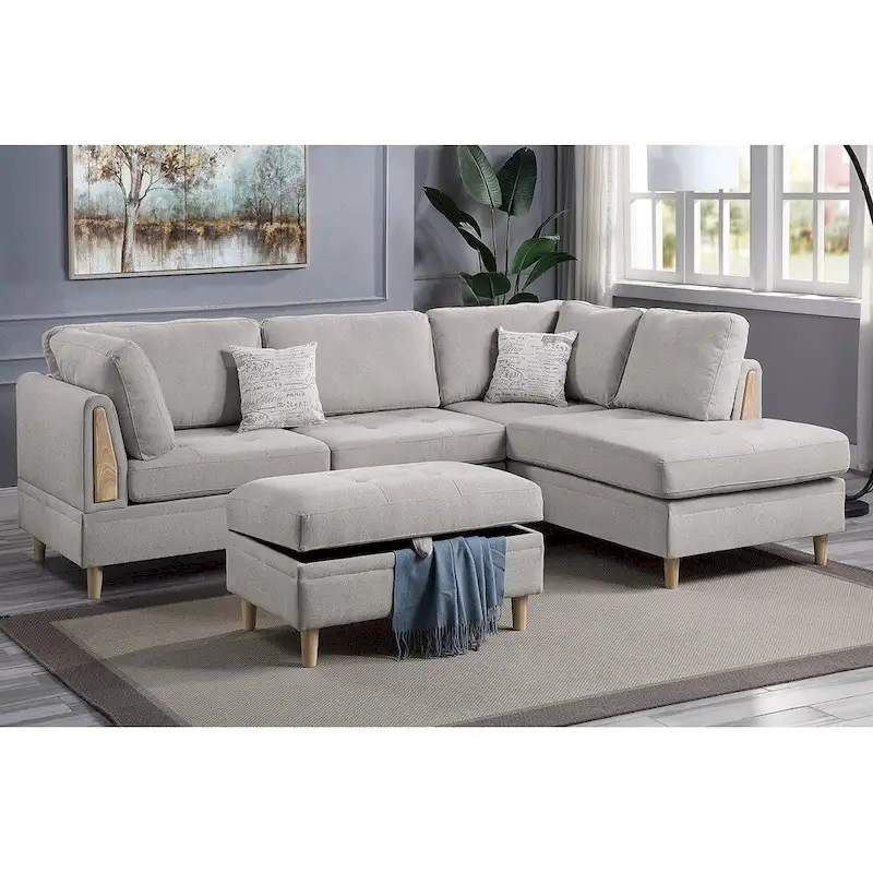 Poundex Furniture Chenille 3 piece Sectional