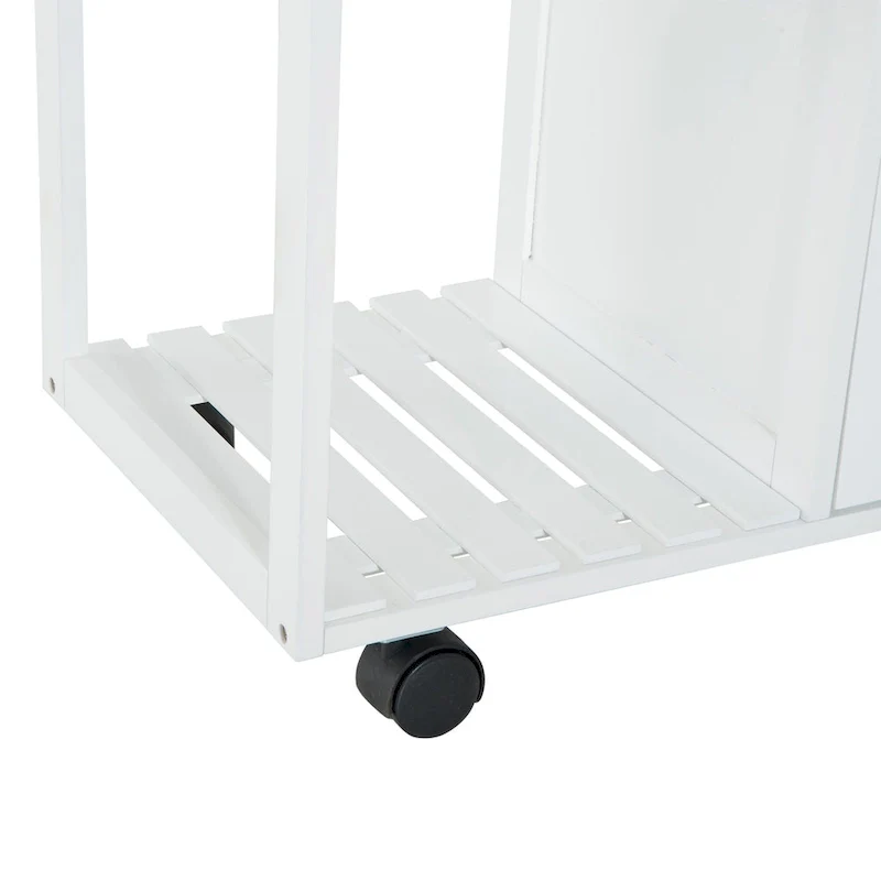 28 White Rolling Kitchen Trolley Serving Cart