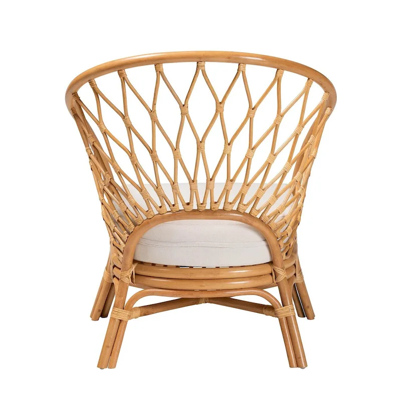 Emmeline Bohemian Honey Rattan Accent Chair