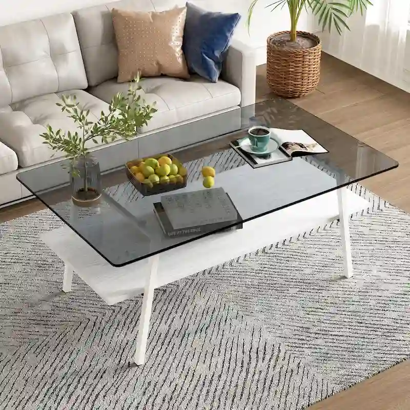 38.58 Rectangle Coffee Table with Modern Design