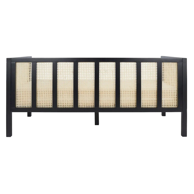 SAFAVIEH Mandie Rattan Sofa - 29 W x 62 D x 30 H - 29Wx62Dx29H