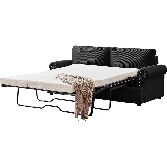 US Pride Furniture Viviana 76 inch Polyester Cushion Back Sofa Bed