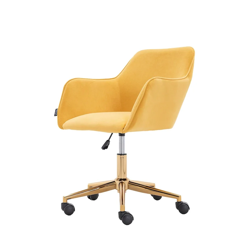 Home Office Chair With Gold Metal Legs