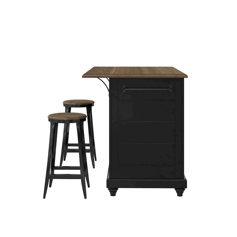 Avenue Greene Betty Kitchen Island with 2 Stools