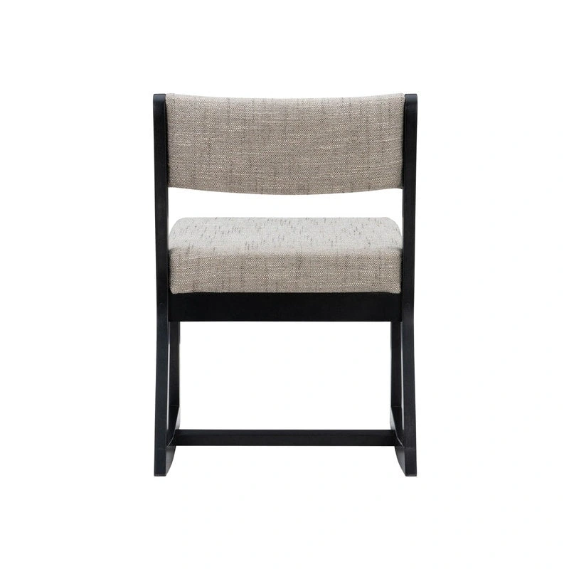 Clyde Solid Wood Black Sled Base Accent Chair