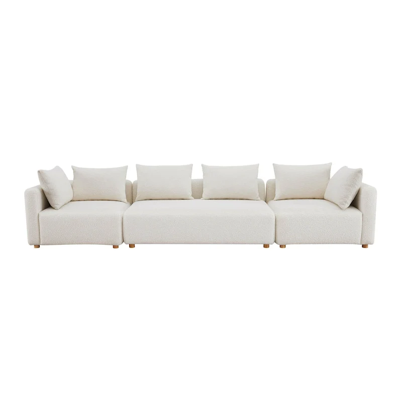 Hangover Cream Upholstered 145 Long Sofa