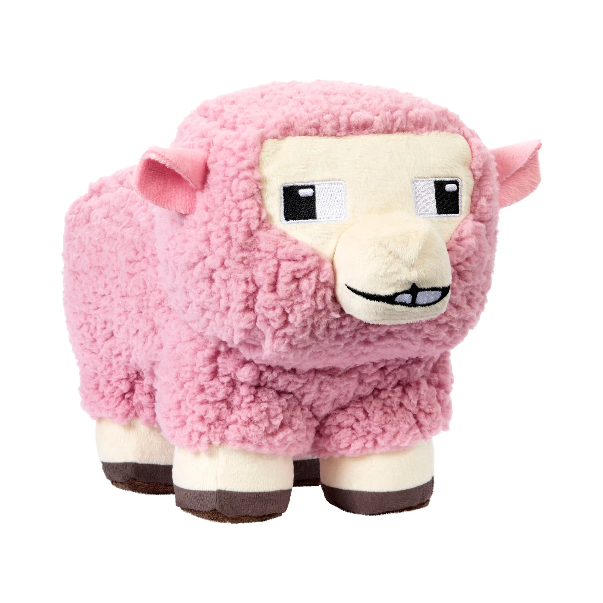 Minecraft Pink Sheep Plush Toy, 8-Inch Collectible Soft Doll Inspired By A Minecraft Movie